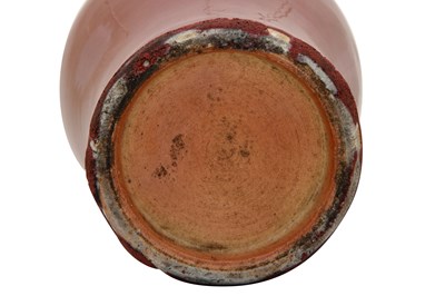 Lot 30 - A RED-GLAZED VASE, MEIPING