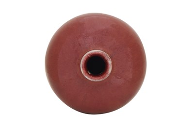 Lot 30 - A RED-GLAZED VASE, MEIPING