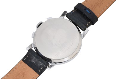 Lot 38 - A MEN'S TAG HEUER STAINLESS STEEL MANUAL CHRONOGRAPH WRISTWATCH.