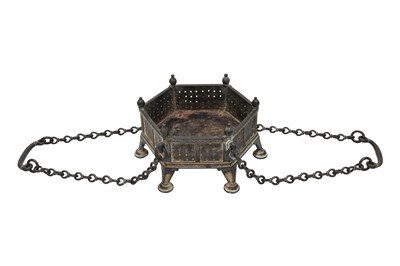 Lot 62 - AN INDIAN CAST BRONZE TEMPLE BRAZIER