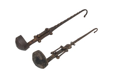 Lot 54 - TWO TRIBAL INDIAN BRONZE HANGING ORNAMENTS