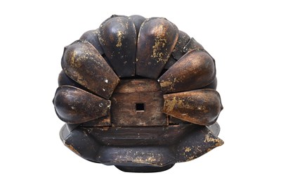 Lot 68 - A GILT WOOD FIGURE OF A DAINICHI NYORAI