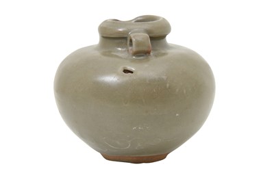 Lot 14 - A SMALL CELADON-GLAZED JARLET