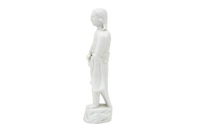 Lot 20 - A BLANC DE CHINE DEHUA FIGURE OF 'ADAM'