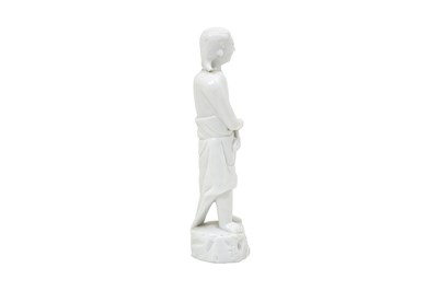Lot 20 - A BLANC DE CHINE DEHUA FIGURE OF 'ADAM'