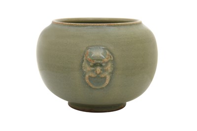 Lot 64 - A CELADON-GLAZED INCENSE BURNER