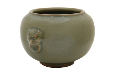 Lot 64 - A CELADON-GLAZED INCENSE BURNER