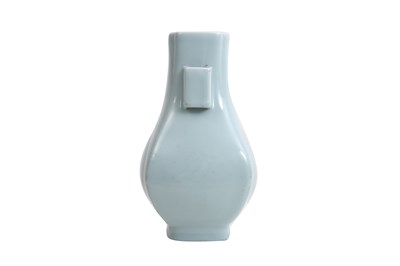 Lot 2 - A PALE-BLUE GLAZED HU VASE