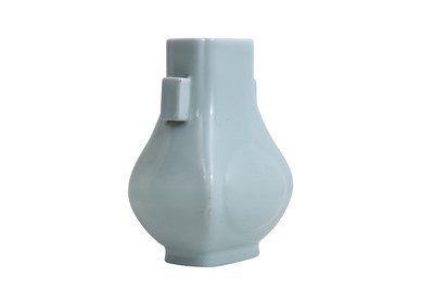 Lot 2 - A PALE-BLUE GLAZED HU VASE