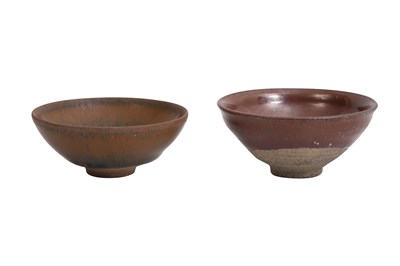 Lot 11 - A PERMISSON-GLAZED BOWL AND A 'HARE'S FUR' BOWL