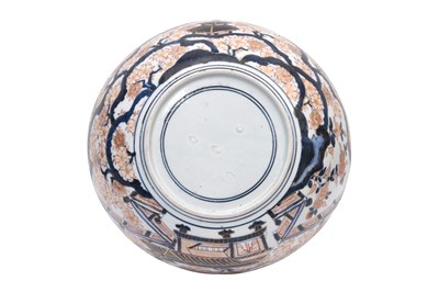 Lot 76 - A LARGE UNUSUAL IMARI BOWL