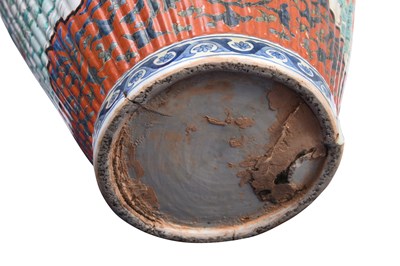 Lot 74 - A PAIR OF LARGE IMARI 'SHISHI' JARS AND COVERS