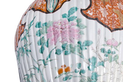 Lot 74 - A PAIR OF LARGE IMARI 'SHISHI' JARS AND COVERS