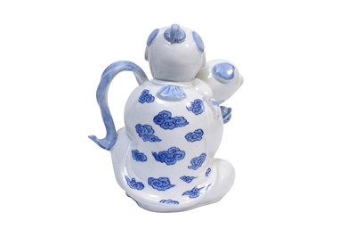 Lot 79 - A HIRADO 'KARAKO AND PUPPY' TEAPOT AND COVER