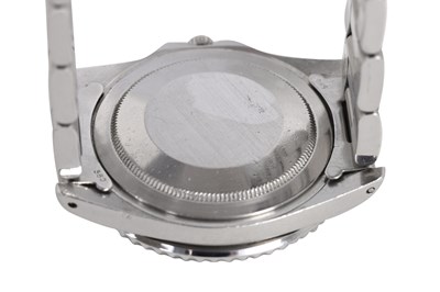Lot 3 - A COLLECTABLE MEN'S ROLEX STAINLESS STEEL GMT AUTOMATIC BRACELET WATCH.