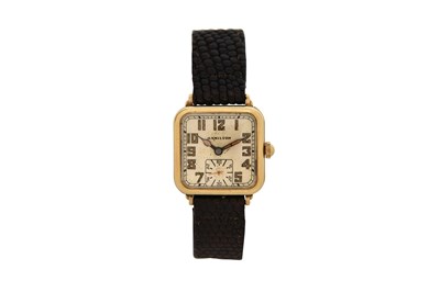 Lot 123 - A MEN'S HAMILTON 14K YELLOW GOLD MANUAL WRISTWATH.